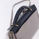 Salvatore Ferragamo Jet Set Hand Bag Leather 2way Gray Gold Tone Auth BA15329A-6