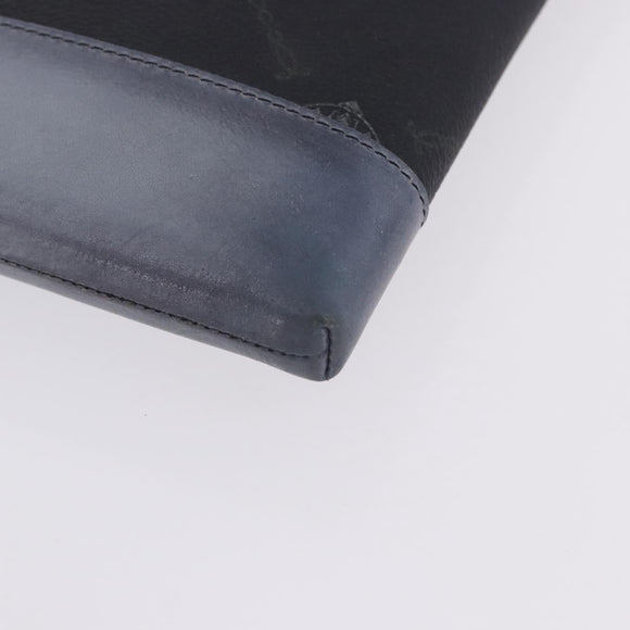 Berluti Clutch Bag Leather Black Silver Auth BA15332A