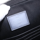 Berluti Clutch Bag Leather Black Silver Auth BA15332A-17