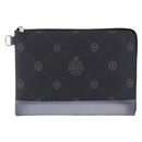 Berluti Clutch Bag Leather Black Silver Auth BA15332A-13