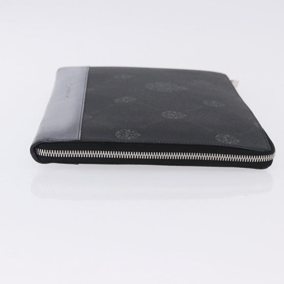 Berluti Clutch Bag Leather Black Silver Auth BA15332A