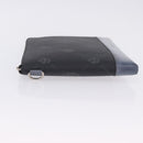 Berluti Clutch Bag Leather Black Silver Auth BA15332A-4