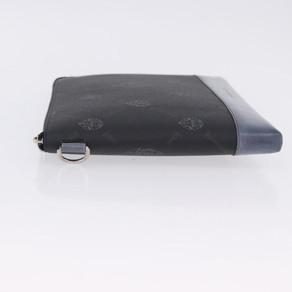 Berluti Clutch Bag Leather Black Silver Auth BA15332A