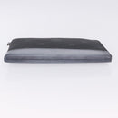 Berluti Clutch Bag Leather Black Silver Auth BA15332A-6