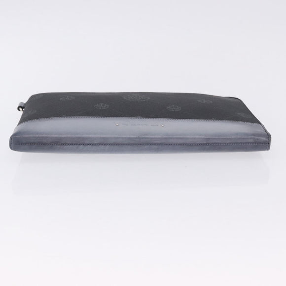 Berluti Clutch Bag Leather Black Silver Auth BA15332A