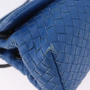 BOTTEGA VENETA INTRECCIATO Shoulder Bag Leather Blue Auth BA15333V-9