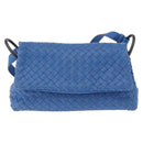BOTTEGA VENETA INTRECCIATO Shoulder Bag Leather Blue Auth BA15333V-13