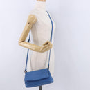 BOTTEGA VENETA INTRECCIATO Shoulder Bag Leather Blue Auth BA15333V-21
