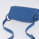 BOTTEGA VENETA INTRECCIATO Shoulder Bag Leather Blue Auth BA15333V-6