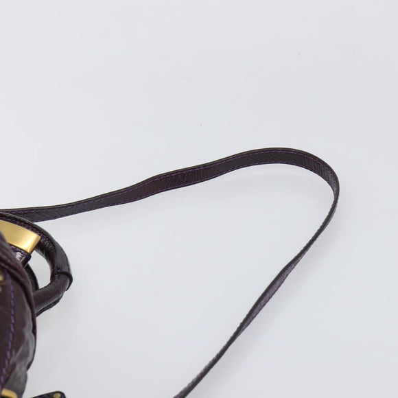 Chloe Paddington Hand Bag Patent 2way Purple Gold Tone Auth BA15334A