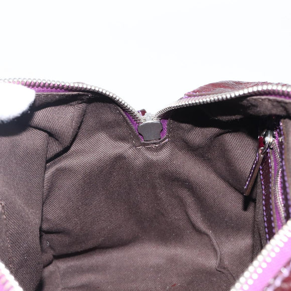 Chloe Paddington Hand Bag Patent 2way Purple Gold Tone Auth BA15334A