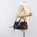 Chloe Paddington Hand Bag Patent 2way Purple Gold Tone Auth BA15334A-26