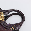 Chloe Paddington Hand Bag Patent 2way Purple Gold Tone Auth BA15334A-8