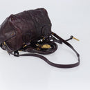 Chloe Paddington Hand Bag Patent 2way Purple Gold Tone Auth BA15334A-9