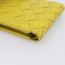 BOTTEGA VENETA INTRECCIATO Bifold Wallet Leather Yellow Auth BA15335-15