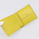 BOTTEGA VENETA INTRECCIATO Bifold Wallet Leather Yellow Auth BA15335-8