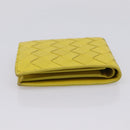 BOTTEGA VENETA INTRECCIATO Bifold Wallet Leather Yellow Auth BA15335-5
