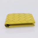 BOTTEGA VENETA INTRECCIATO Bifold Wallet Leather Yellow Auth BA15335-6