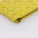 BOTTEGA VENETA INTRECCIATO Bifold Wallet Leather Yellow Auth BA15335-14