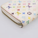 LOUIS VUITTON Monogram Multicolor Zippy Wallet White M60241 LV Auth BA15336-16