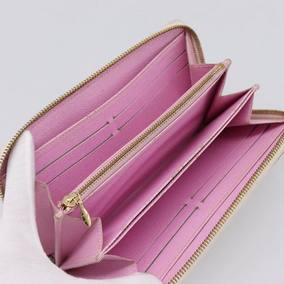 LOUIS VUITTON Monogram Multicolor Zippy Wallet White M60241 LV Auth BA15336