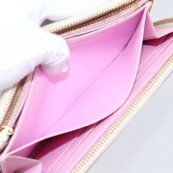 LOUIS VUITTON Monogram Multicolor Zippy Wallet White M60241 LV Auth BA15336