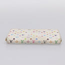 LOUIS VUITTON Monogram Multicolor Zippy Wallet White M60241 LV Auth BA15336-6