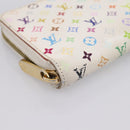 LOUIS VUITTON Monogram Multicolor Zippy Wallet White M60241 LV Auth BA15336-14