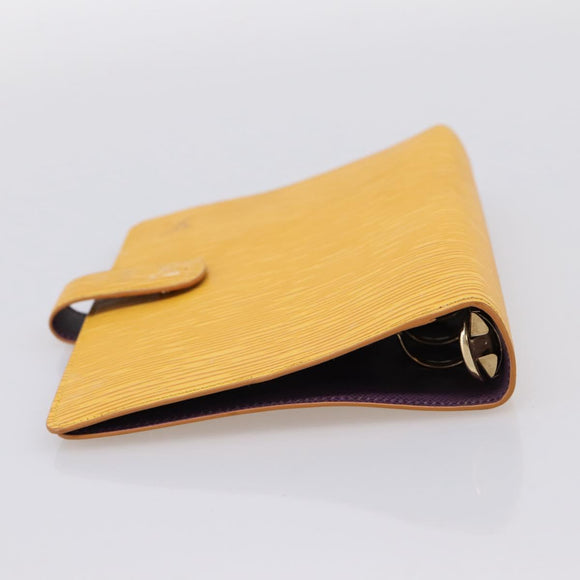 LOUIS VUITTON Epi Agenda MM Day Planner Cover Yellow R20049 LV Auth BA15337