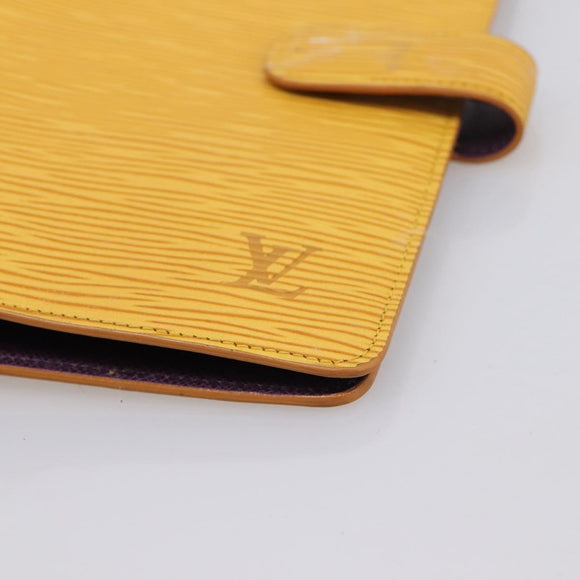LOUIS VUITTON Epi Agenda MM Day Planner Cover Yellow R20049 LV Auth BA15337