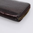 LOUIS VUITTON Monogram Vernis Zippy Wallet Amarante M93522 LV Auth BA15338-14