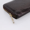LOUIS VUITTON Monogram Vernis Zippy Wallet Amarante M93522 LV Auth BA15338-15
