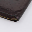 LOUIS VUITTON Monogram Vernis Zippy Wallet Amarante M93522 LV Auth BA15338-9