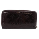 LOUIS VUITTON Monogram Vernis Zippy Wallet Amarante M93522 LV Auth BA15338-2