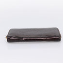 LOUIS VUITTON Monogram Vernis Zippy Wallet Amarante M93522 LV Auth BA15338-5