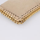 Stella MacCartney Falabella Coin Purse Suede Beige Gold Tone Auth BA15341-11