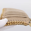 Stella MacCartney Falabella Coin Purse Suede Beige Gold Tone Auth BA15341-13