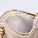 Stella MacCartney Falabella Coin Purse Suede Beige Gold Tone Auth BA15341-15
