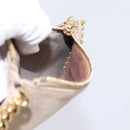 Stella MacCartney Falabella Coin Purse Suede Beige Gold Tone Auth BA15341-17