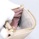 Stella MacCartney Falabella Coin Purse Suede Beige Gold Tone Auth BA15341-18