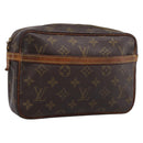 LOUIS VUITTON Monogram Compiegne 23 Clutch Bag M51847 LV Auth BA15342-1