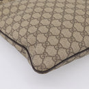 GUCCI GG Supreme Shoulder Bag PVC Leather Beige Gold Tone 201446 Auth BA15344-11