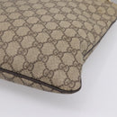 GUCCI GG Supreme Shoulder Bag PVC Leather Beige Gold Tone 201446 Auth BA15344-12