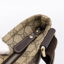 GUCCI GG Supreme Shoulder Bag PVC Leather Beige Gold Tone 201446 Auth BA15344-14