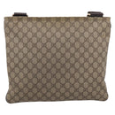 GUCCI GG Supreme Shoulder Bag PVC Leather Beige Gold Tone 201446 Auth BA15344-3