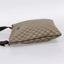GUCCI GG Supreme Shoulder Bag PVC Leather Beige Gold Tone 201446 Auth BA15344-4