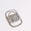 Salvatore Ferragamo Vala Scarf Ring Metal Silver Auth BA15346V-4