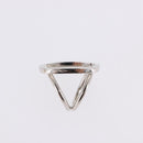 Salvatore Ferragamo Vala Scarf Ring Metal Silver Auth BA15346V-6