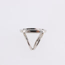 Salvatore Ferragamo Vala Scarf Ring Metal Silver Auth BA15346V-7