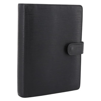 LOUIS VUITTON Epi Agenda MM Day Planner Cover Black R20042 LV Auth BA15349